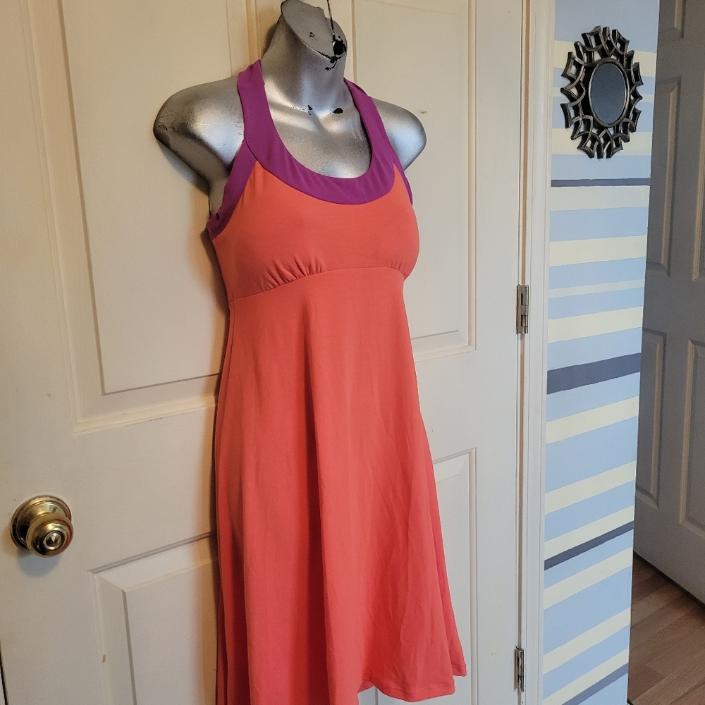 prana neon orange cali dress - Picture 9 of 14